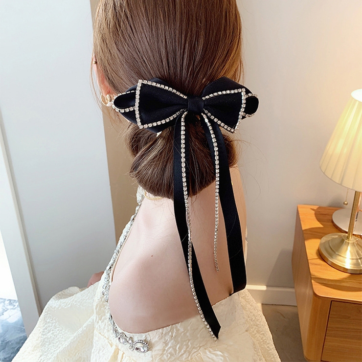 ビッグリボン バレッタ 韓国 ヘアアクセ[品番:II000008064 ビッグリボン バレッタ 韓国 ヘアアクセ[品番:II000008064