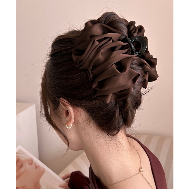 ブラウン | 大人可愛い 大きめヘアクリップ 小顔見え | SUNSHINE CLOSET
