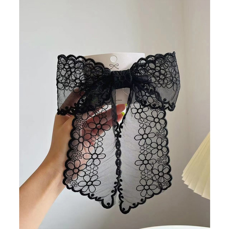 レースリボンバレッタ刺しゅうヘアクリップ | Miniministore | 詳細画像12 