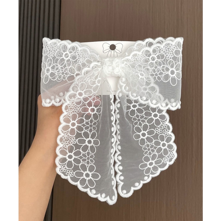 レースリボンバレッタ刺しゅうヘアクリップ | Miniministore | 詳細画像13 