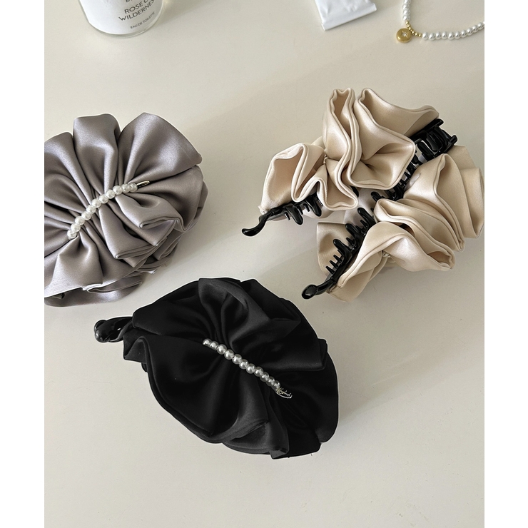 パールバナナクリップサテン風ヘアクリップ | Miniministore | 詳細画像3 