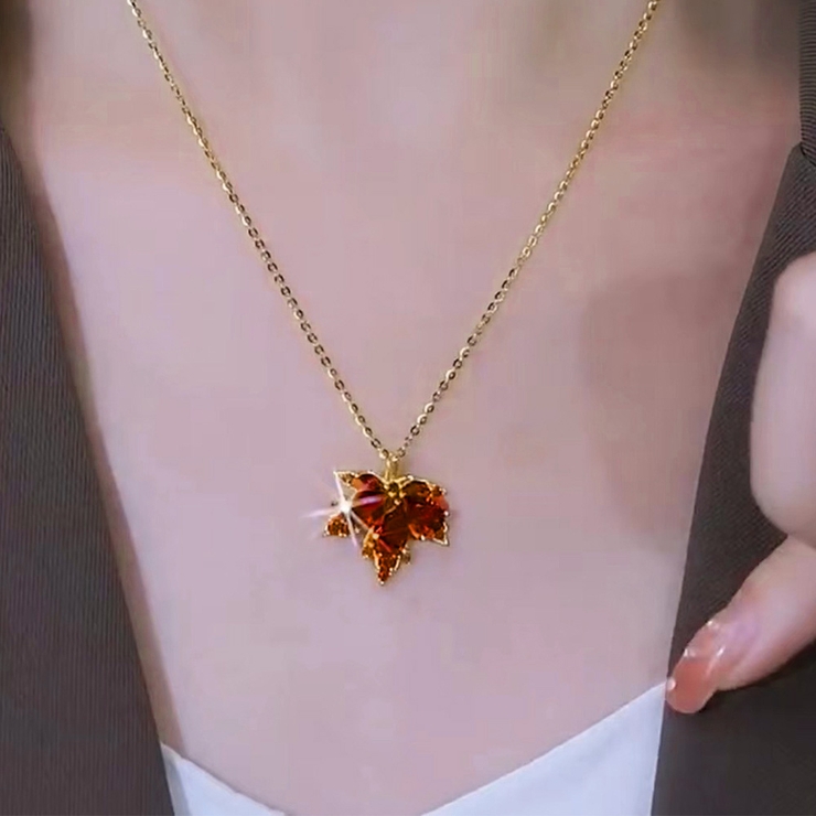 ネックレス 紅葉モチーフ アクセサリー楓[品番：II000009807
