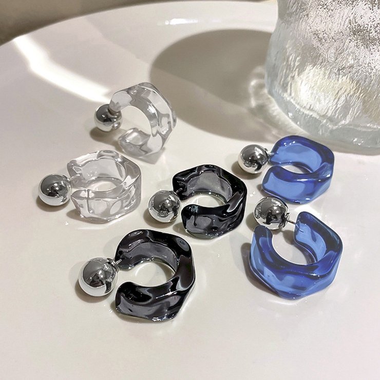 クリアピアス C型レディースフープピアス | Miniministore | 詳細画像1 