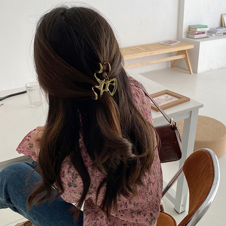メタリック ヘアクリップ セット 韓国風[品番：II000008526
