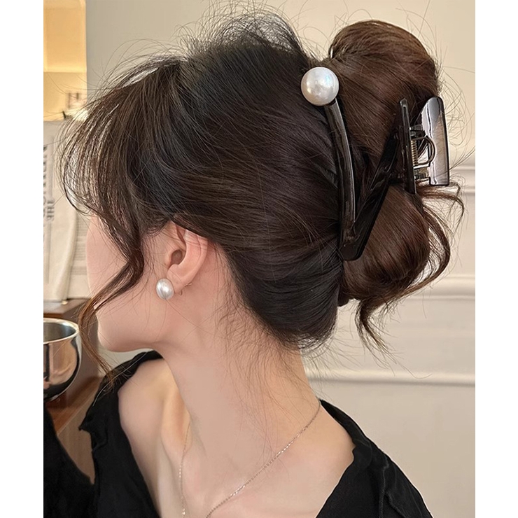 ダークブラウン | 大きめまとめ髪髪留め 上品大人かわいい おしゃれヘアアクセサリー | SUNSHINE CLOSET