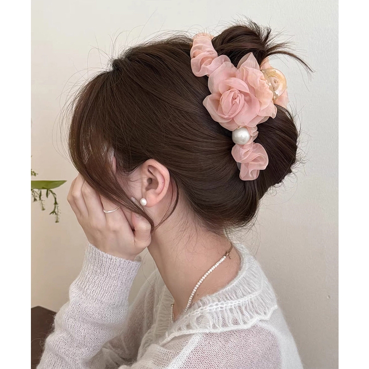 パール付きチュールバンスクリップきれいめ | Miniministore | 詳細画像10 