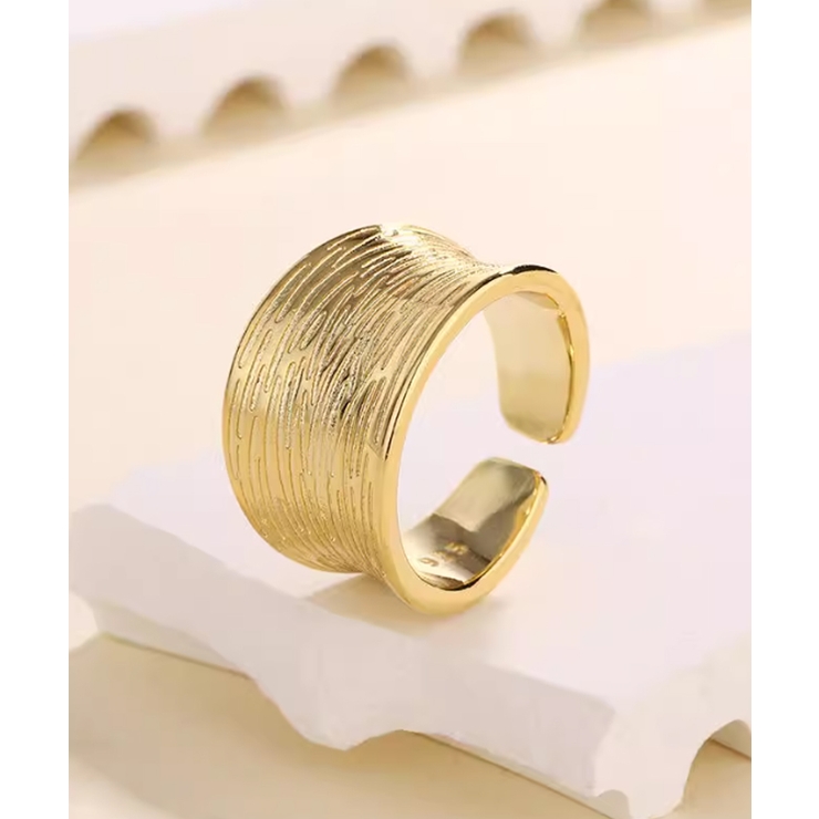 ゴールド | ワイドリング レディース 指輪 韓国風 | Miniministore