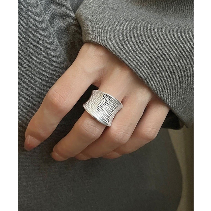 シルバー | ワイドリング レディース 指輪 韓国風 | Miniministore