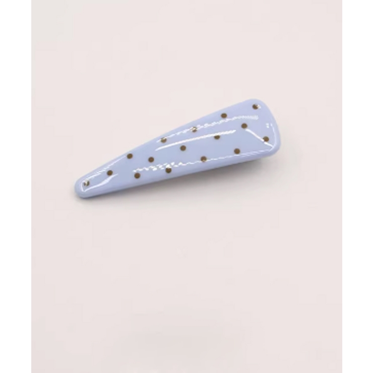 ライトブルー | ドット柄 三角ヘアクリップ韓国風 可愛い | Miniministore