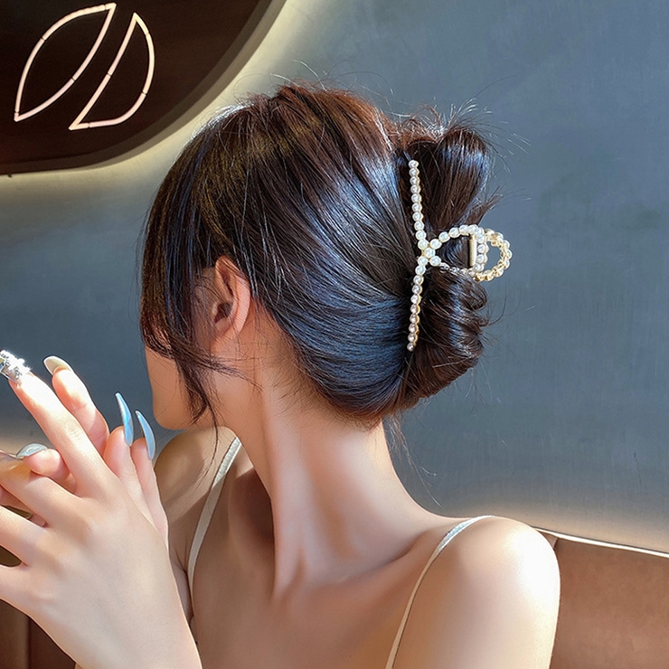 バンスクリップ 韓国風 ヘアクリップ上品[品番：II000008564