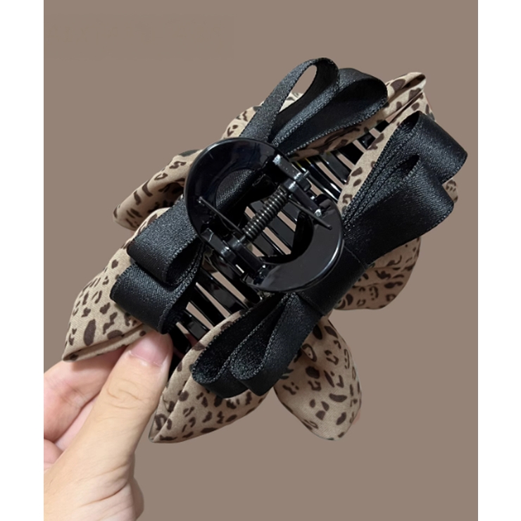 フリルリボン バンスクリップ ヒョウ柄 | Miniministore | 詳細画像12 