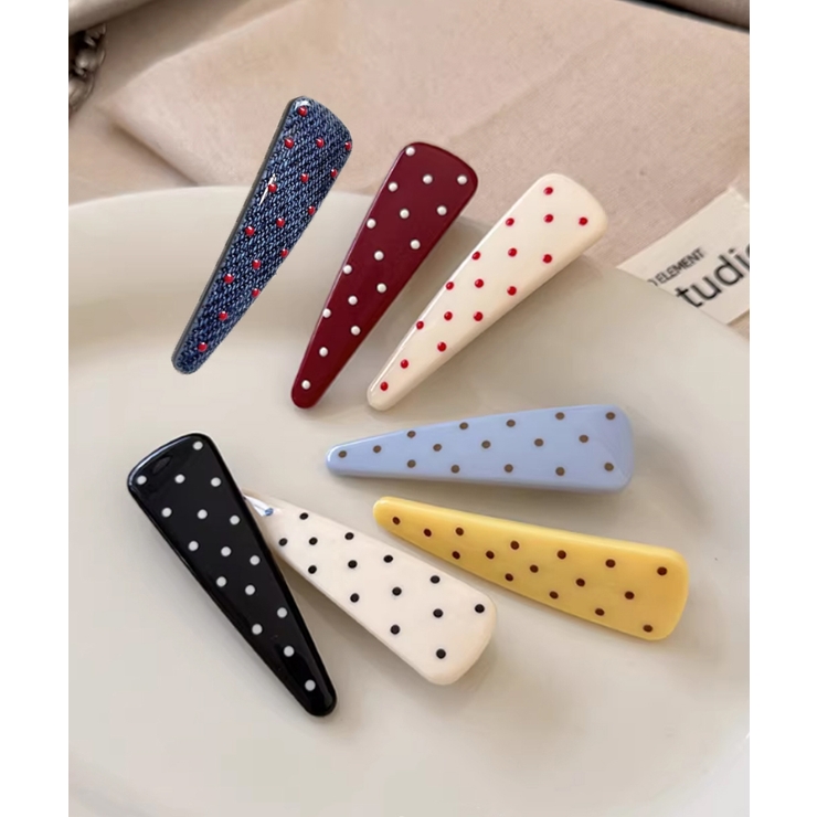 ドット柄 三角ヘアクリップ韓国風 可愛い | Miniministore | 詳細画像15 