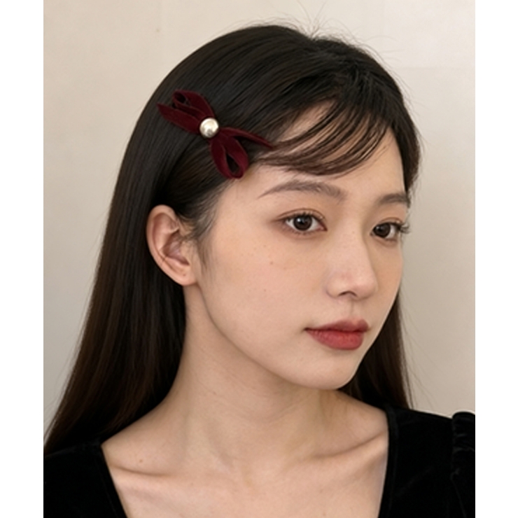 ベロア調 リボンヘアクリップ 大人可愛い | Miniministore | 詳細画像2 