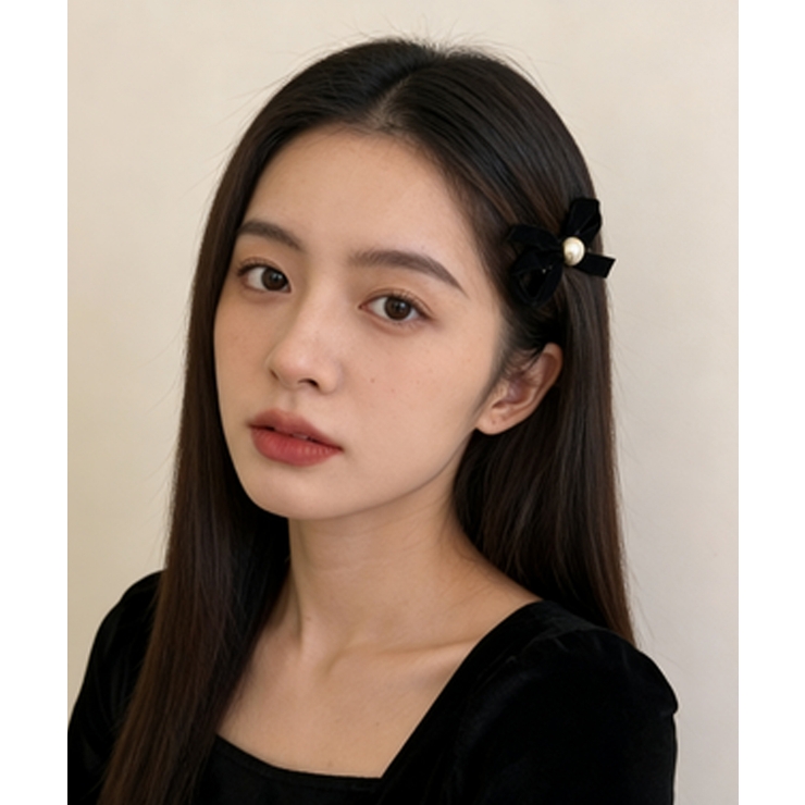 ベロア調 リボンヘアクリップ 大人可愛い | Miniministore | 詳細画像5 