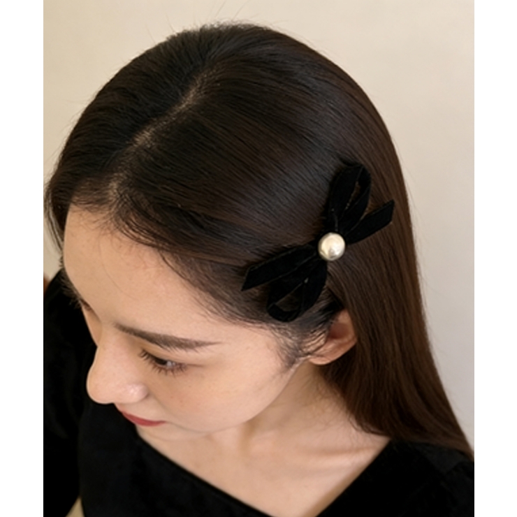 ベロア調 リボンヘアクリップ 大人可愛い | Miniministore | 詳細画像6 