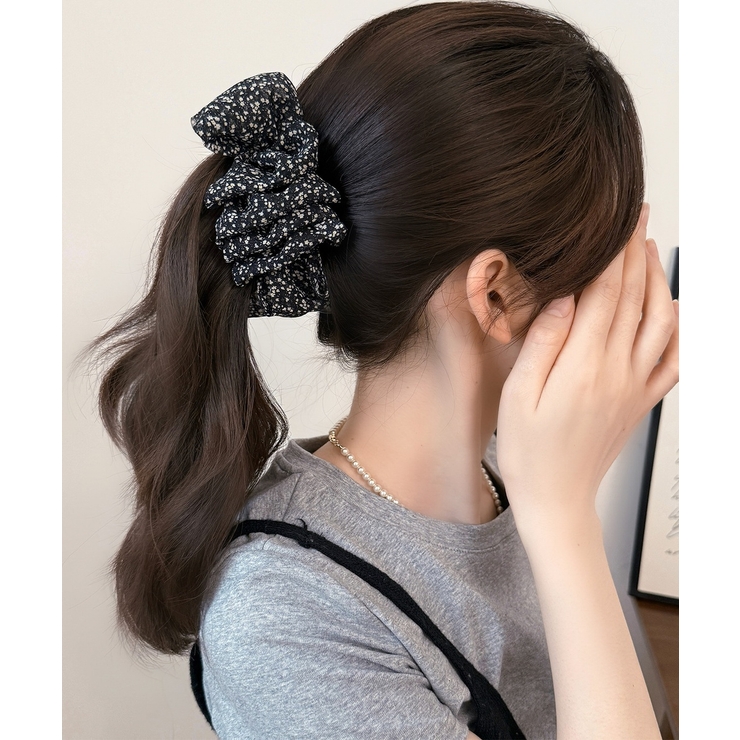 小花柄 シフォンフリル バナナクリップ | Miniministore | 詳細画像2 