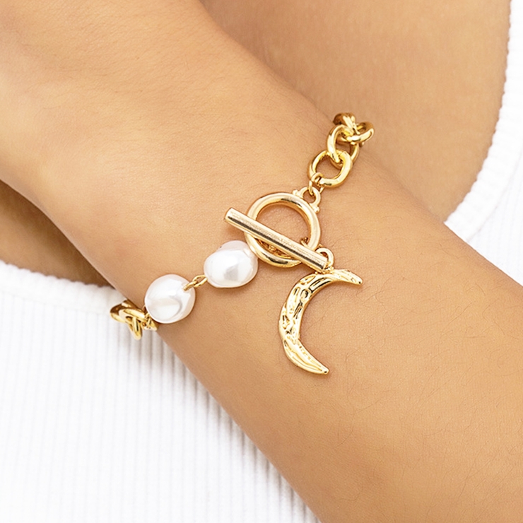 C(三日月)ゴールド | ブレスレット 上品 韓国風 ボリューム感 | Miniministore