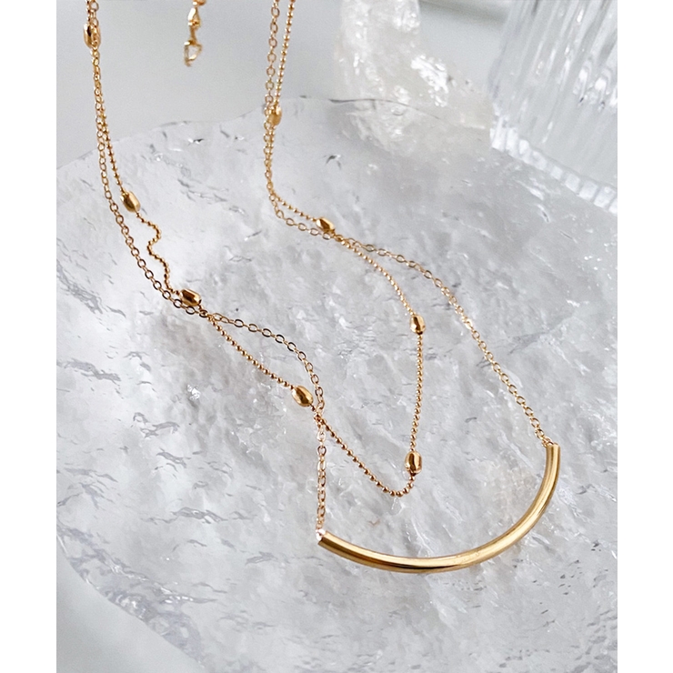 ゴールド | 2連チェーンネックレス レディース 上品 | Miniministore