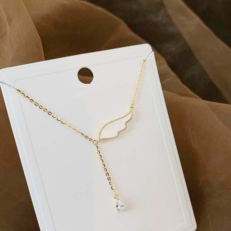ネックレス 天使の羽根モチーフ 結婚式[品番:II000006879 ネックレス 天使の羽根モチーフ 結婚式[品番:II000006879