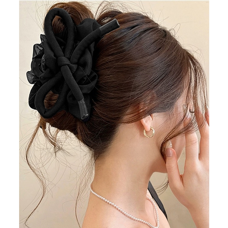 リボンヘアクリップ大きめ バンスクリップ | Miniministore | 詳細画像9 