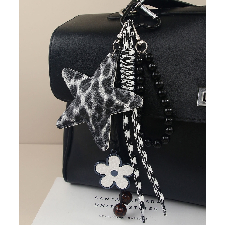 ブラック系2*スター | 可愛いキーホルダー バッグチャーム韓国風 | Miniministore