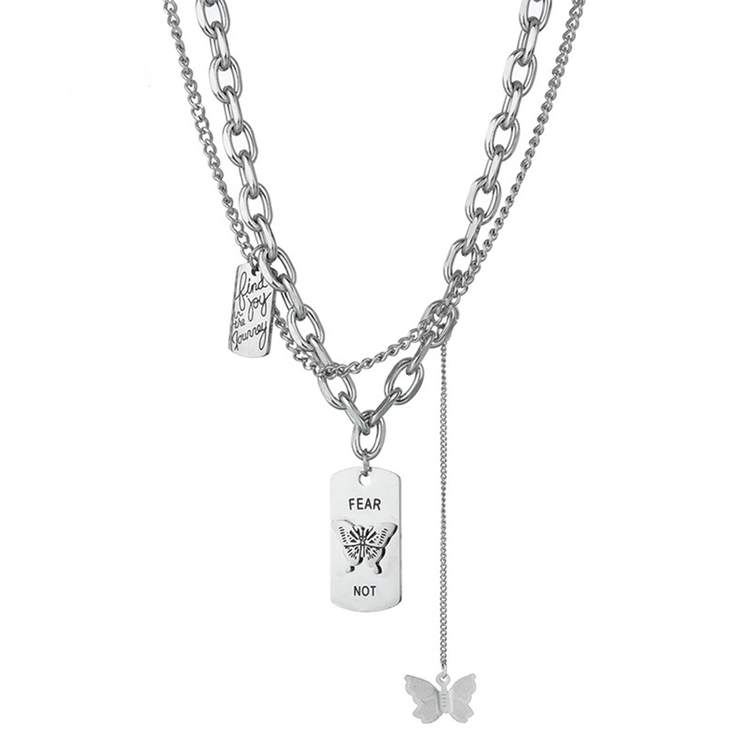 ネックレス 2連チェーン 蝶柄 レディース | Miniministore | 詳細画像3 