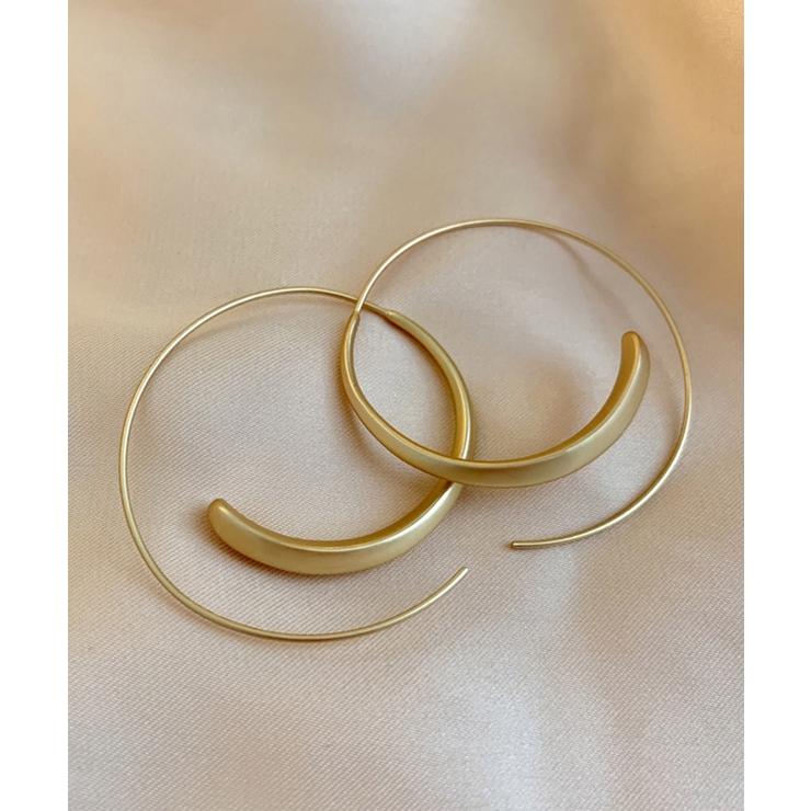 大ぶり マット フープピアス  韓国風 | Miniministore | 詳細画像10 