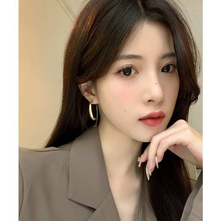 大ぶり マット フープピアス  韓国風 | Miniministore | 詳細画像2 