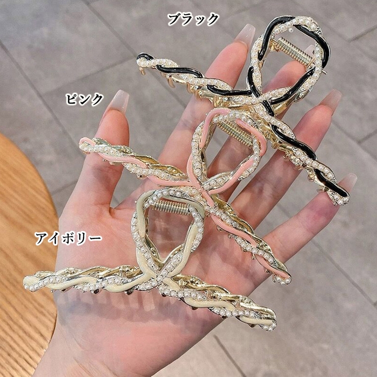 バンスクリップパール 韓国風ヘアクリップ | Miniministore | 詳細画像2 