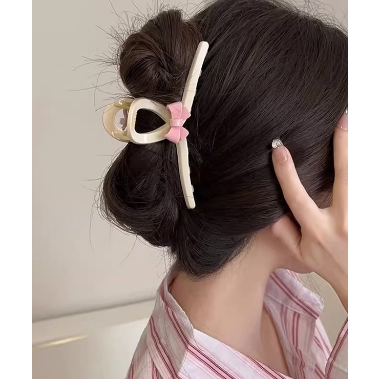 アイボリー | バンスクリップ リボン ヘアクリップ | SUNSHINE CLOSET