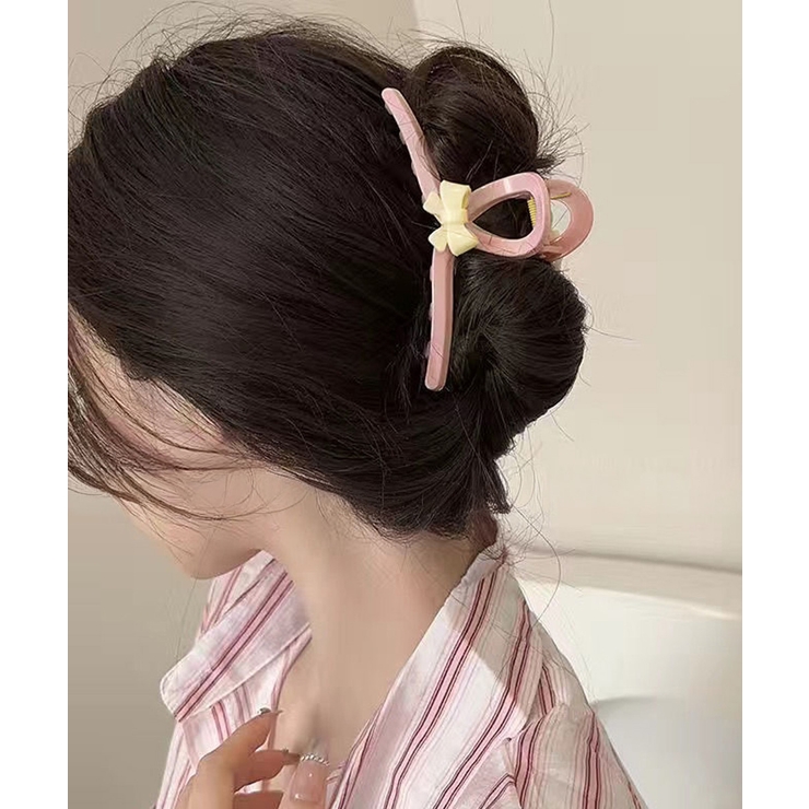 ピンク | バンスクリップ リボン ヘアクリップ | SUNSHINE CLOSET