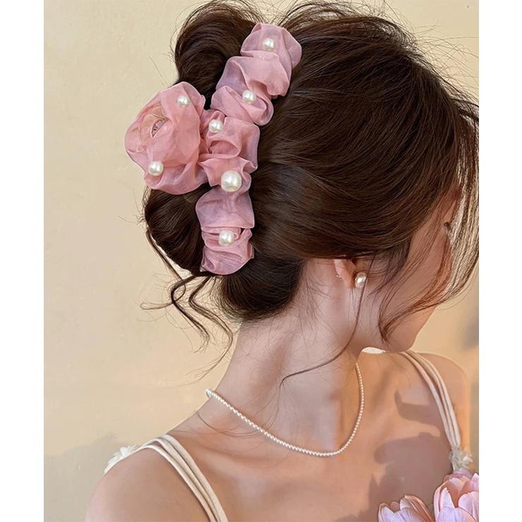 ピンク | バンスクリップ ヘアクリップ パール | Miniministore