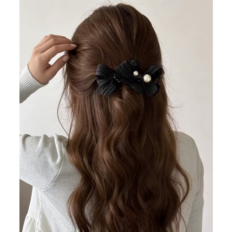 バナナクリップ パールリボン ヘアグッズ | Miniministore | 詳細画像7 