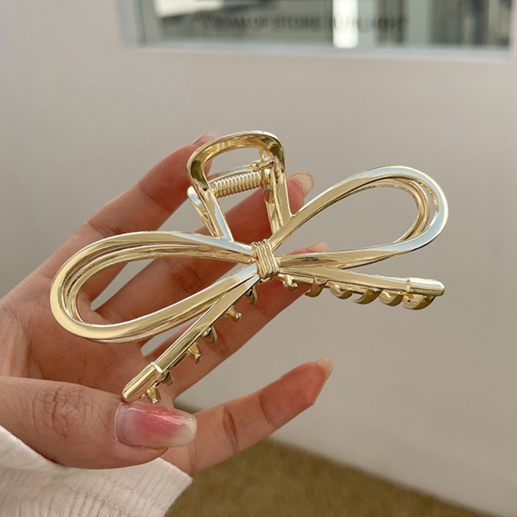 ゴールド ヘアクリップ 韓国 メタル かわいい バンスクリップ