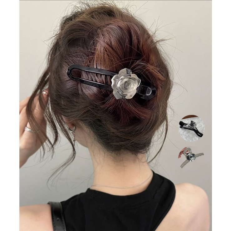ヘアクリップ バンスクリップ 合成樹脂花 | Miniministore | 詳細画像1 