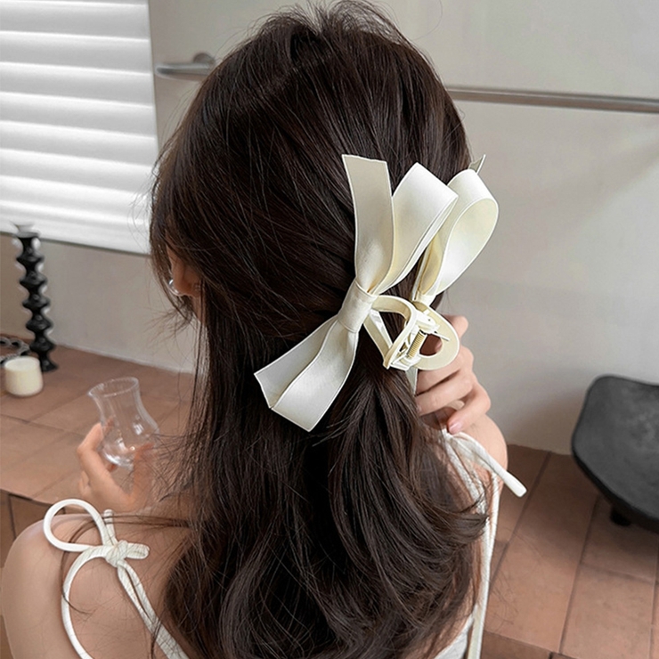 ヘアクリップ バンスクリップ リボン[品番：II000009939