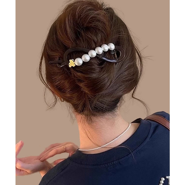 バナナクリップ パール 可愛いくま韓国風 | Miniministore | 詳細画像7 