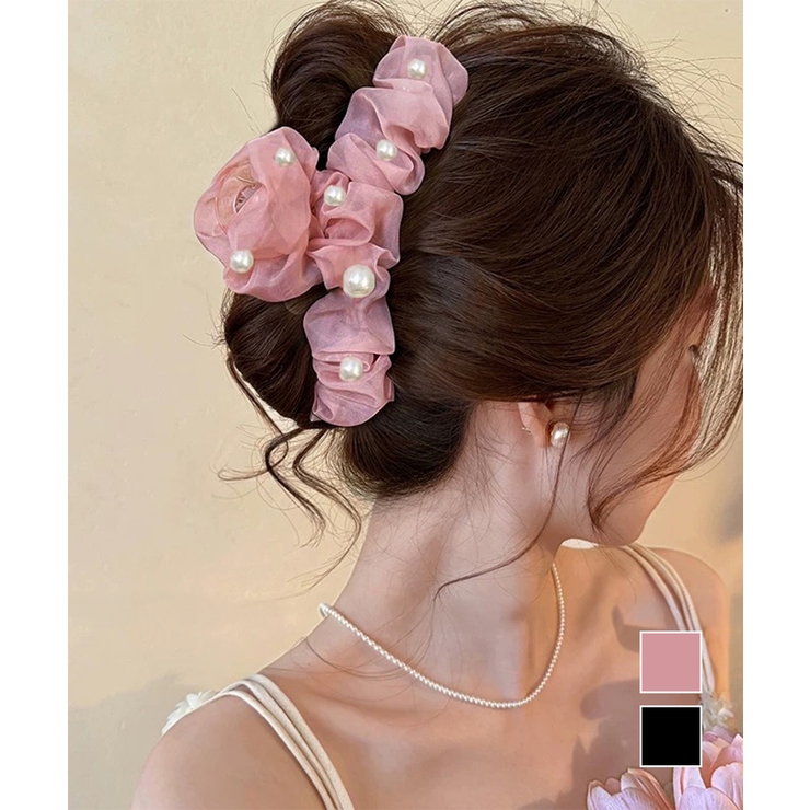 バンスクリップ ヘアクリップ パール | Miniministore | 詳細画像1 