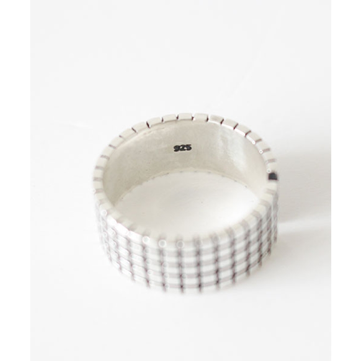 スクエアパターンワイドリング ブロック柄 Silver925 | MODE ROBE | 詳細画像9 