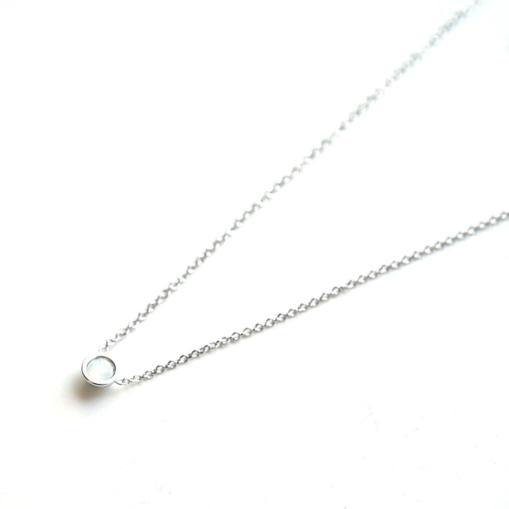 ミルキーストーン1石ネックレス | monamona | 詳細画像3 