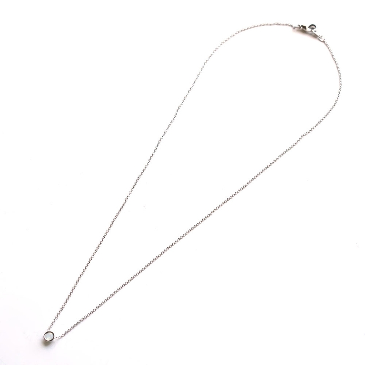 ミルキーストーン1石ネックレス | monamona | 詳細画像4 