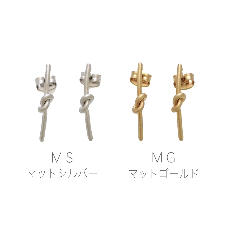 結びピピアスマットメタル | monamona | 詳細画像2 