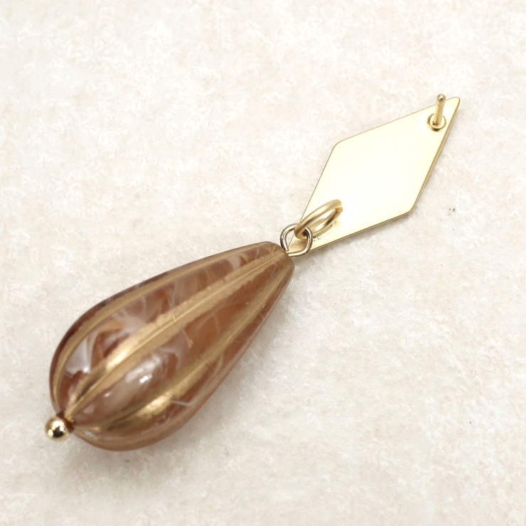 アンティーク風ドロップビーズピアス | monamona | 詳細画像8 