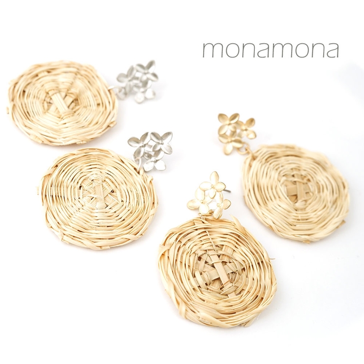 フラワー＆ラタンピアス | monamona | 詳細画像1 