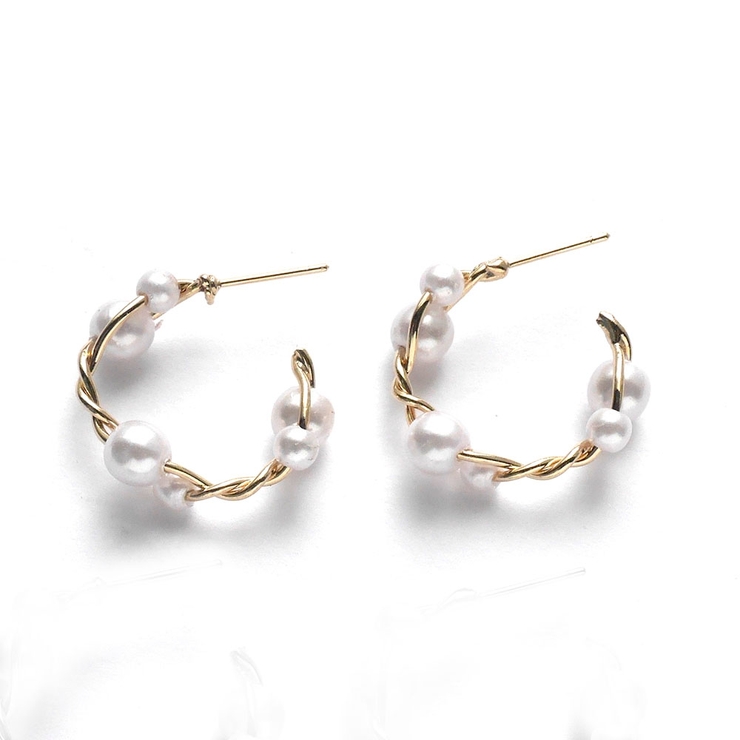 パールフープツイストピアス | monamona | 詳細画像6 