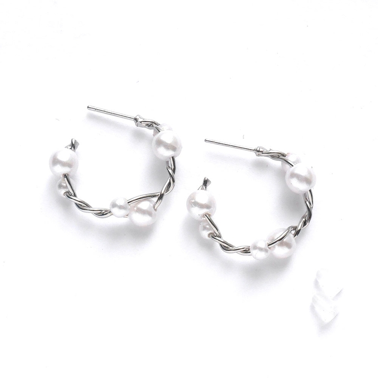 パールフープツイストピアス | monamona | 詳細画像3 