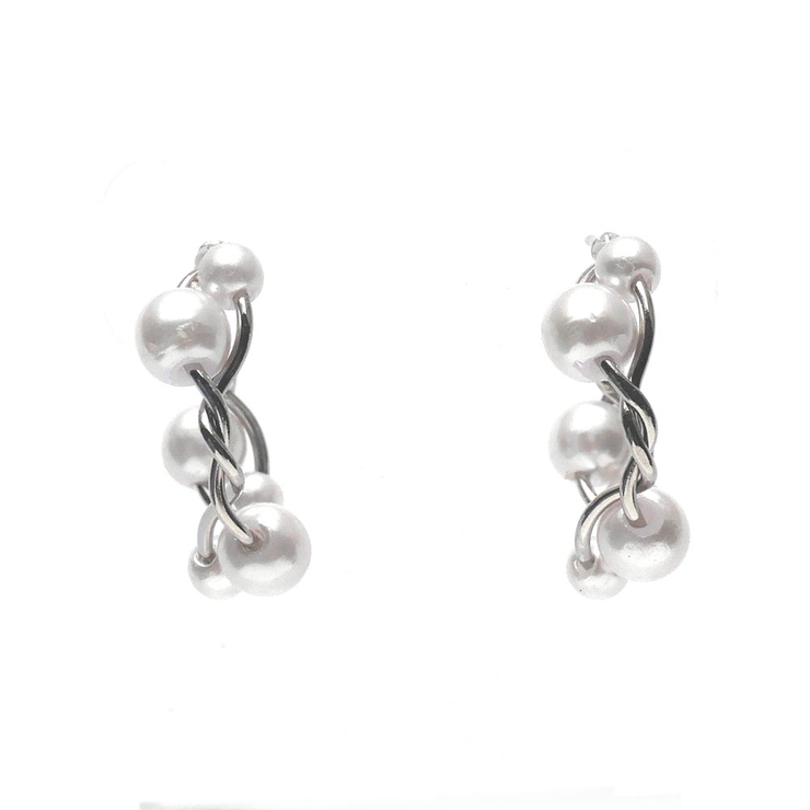 パールフープツイストピアス | monamona | 詳細画像4 