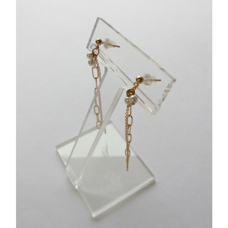 2連ロングチェーンパールピアス | monamona | 詳細画像2 