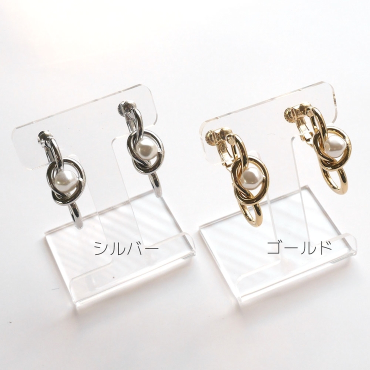 パーツ付き、結びモチーフイヤリング | monamona | 詳細画像2 