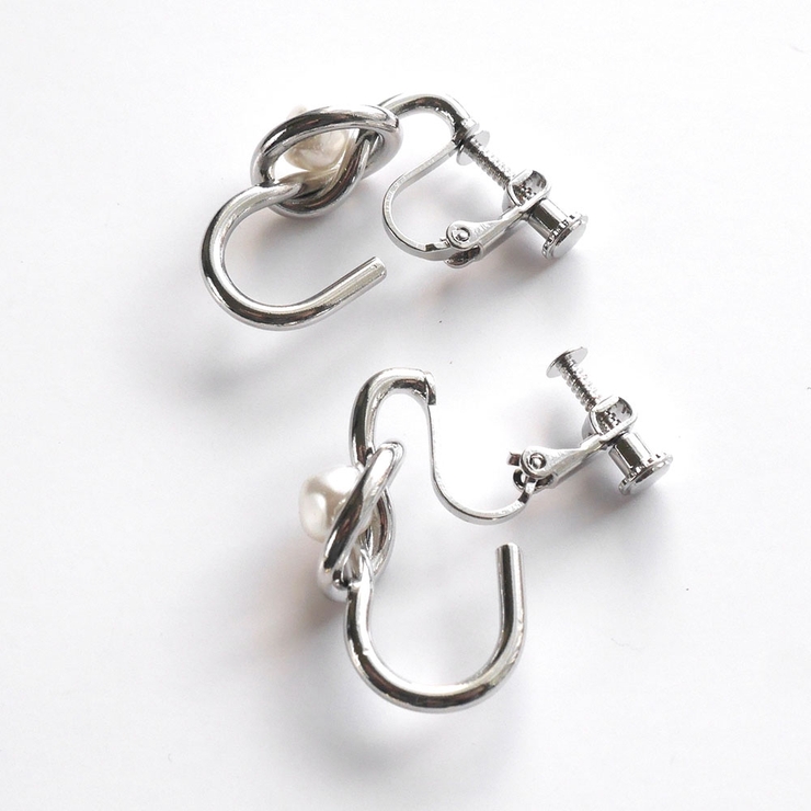 パーツ付き、結びモチーフイヤリング | monamona | 詳細画像5 